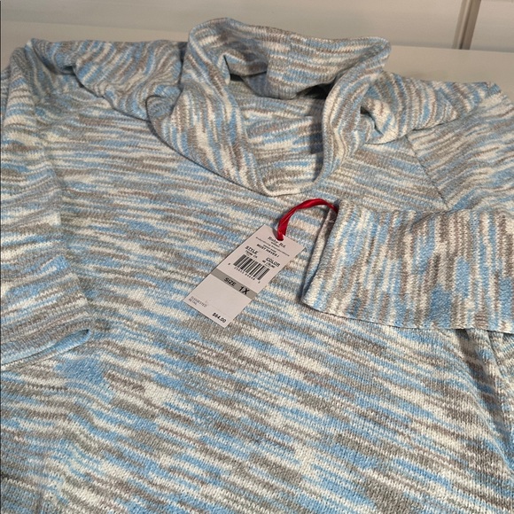 Ruby Rd. Striped Cowl Neck Sweater - Picture 3 of 9